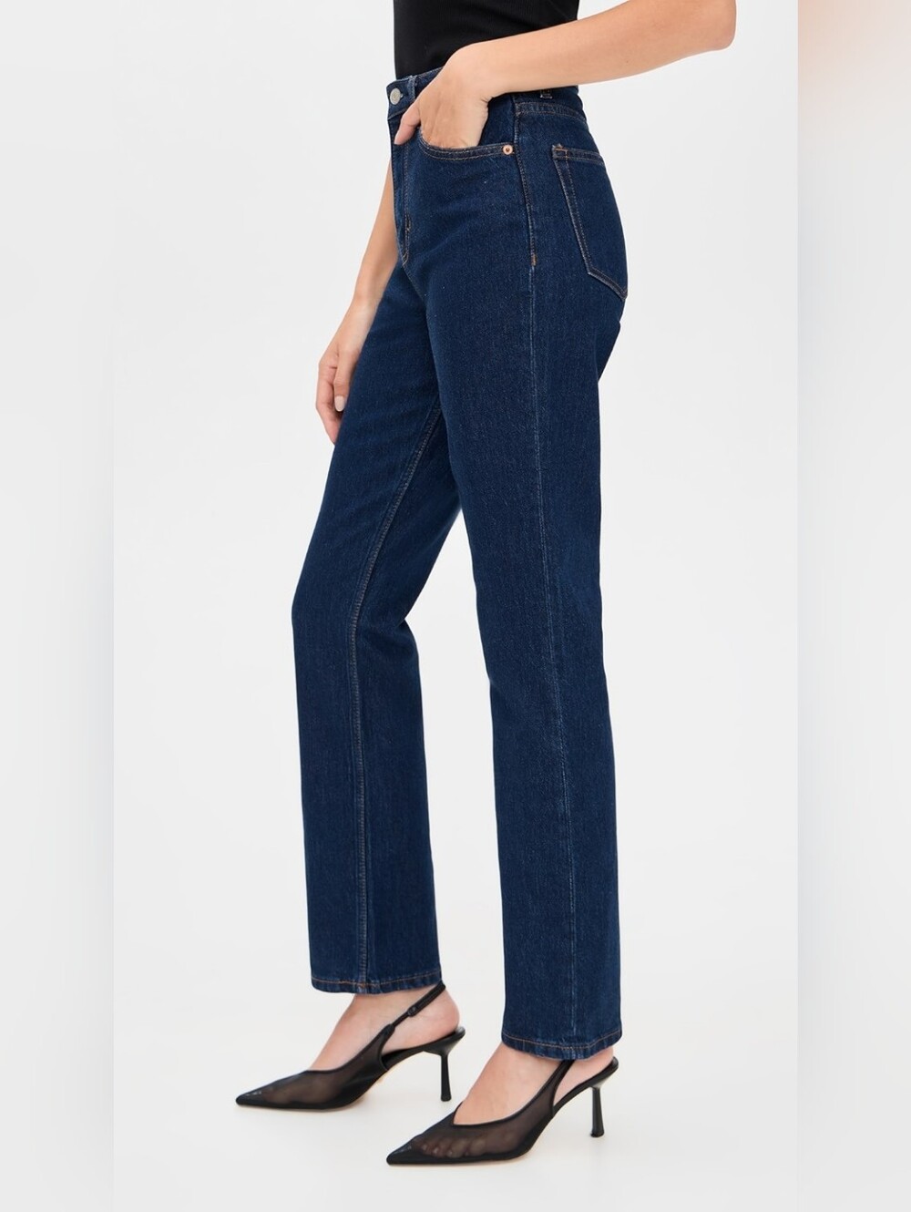Reformation Jax Comfort Stretch High Rise Blue Denim Jeans Size 26 NWT